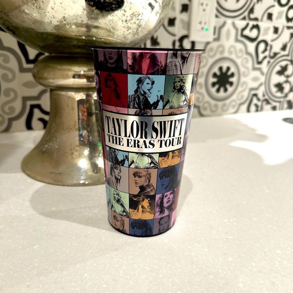 Eras Tour metallic drink cup with lid - Taylor Swift movie merch